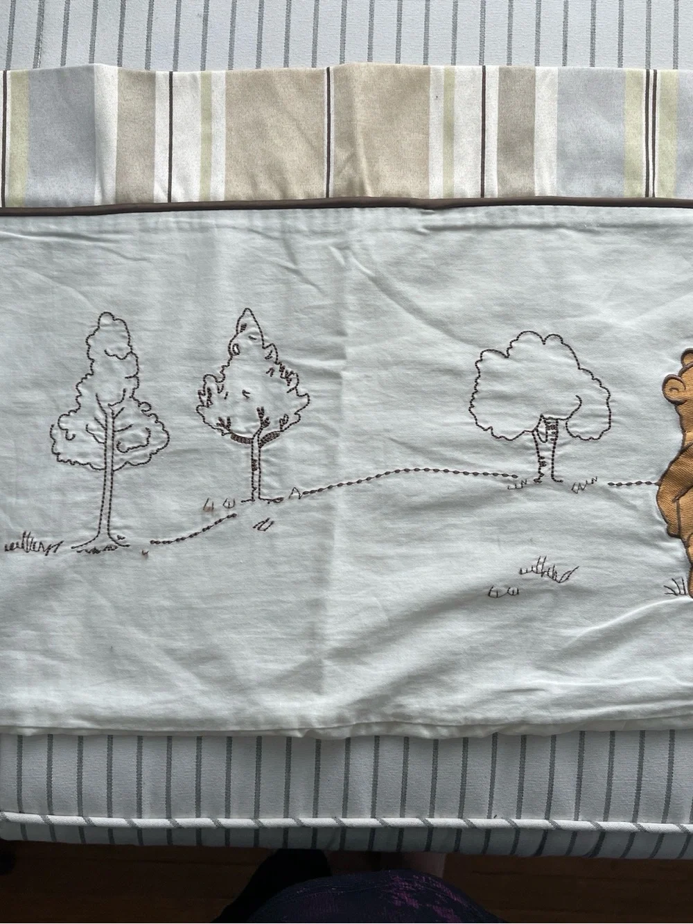 Disney Striped Neutral Cotton Winnie the Pooh valence